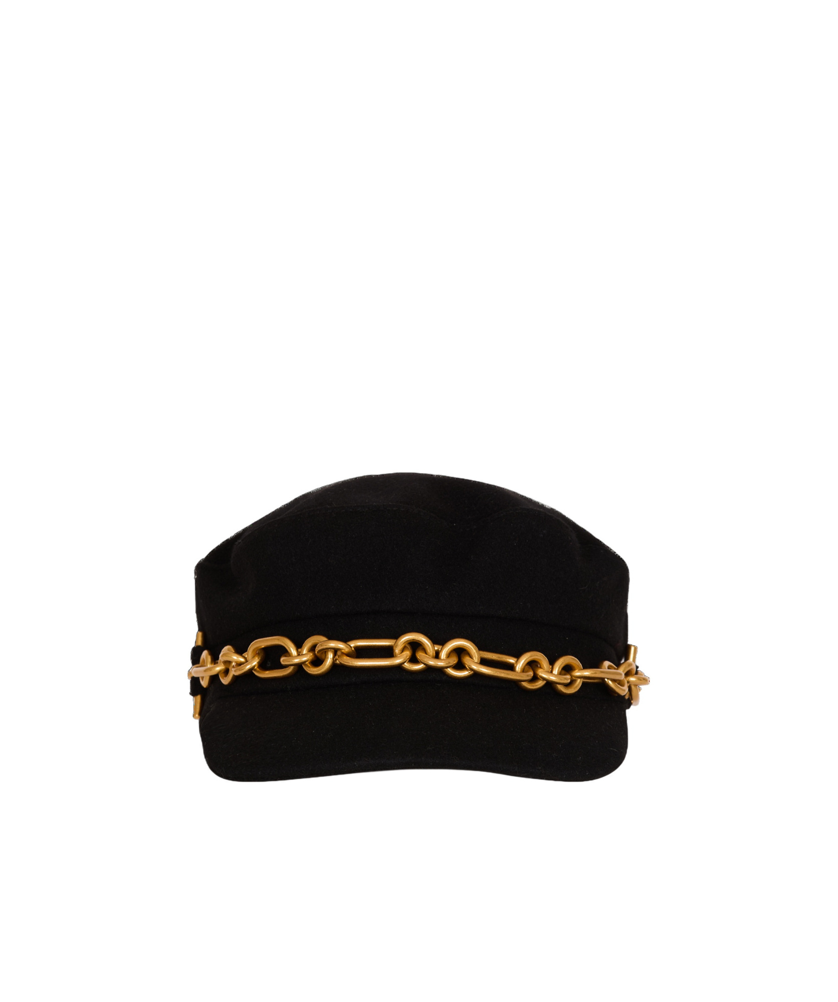 Balmain Brandebourg Wool Cap In Black