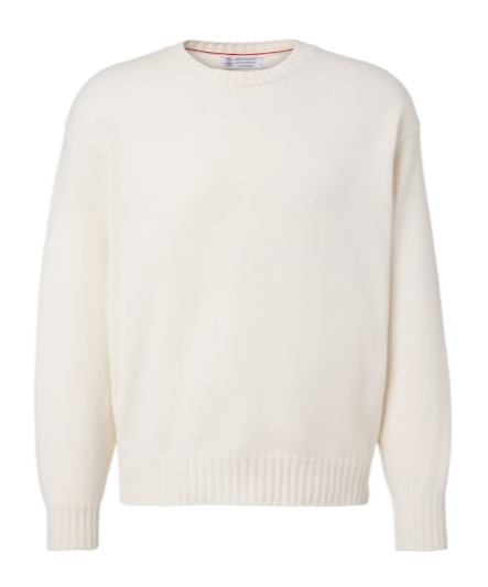 Brunello Cucinelli 100% Cashmere Crew Neck Sweater In No