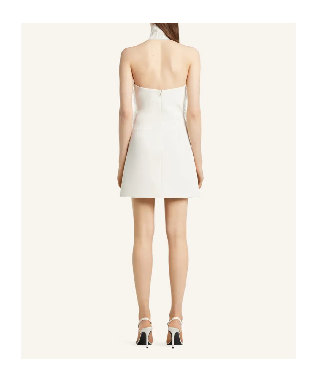 Courrèges Halter-neck Fringe-detail Mini Dress In White