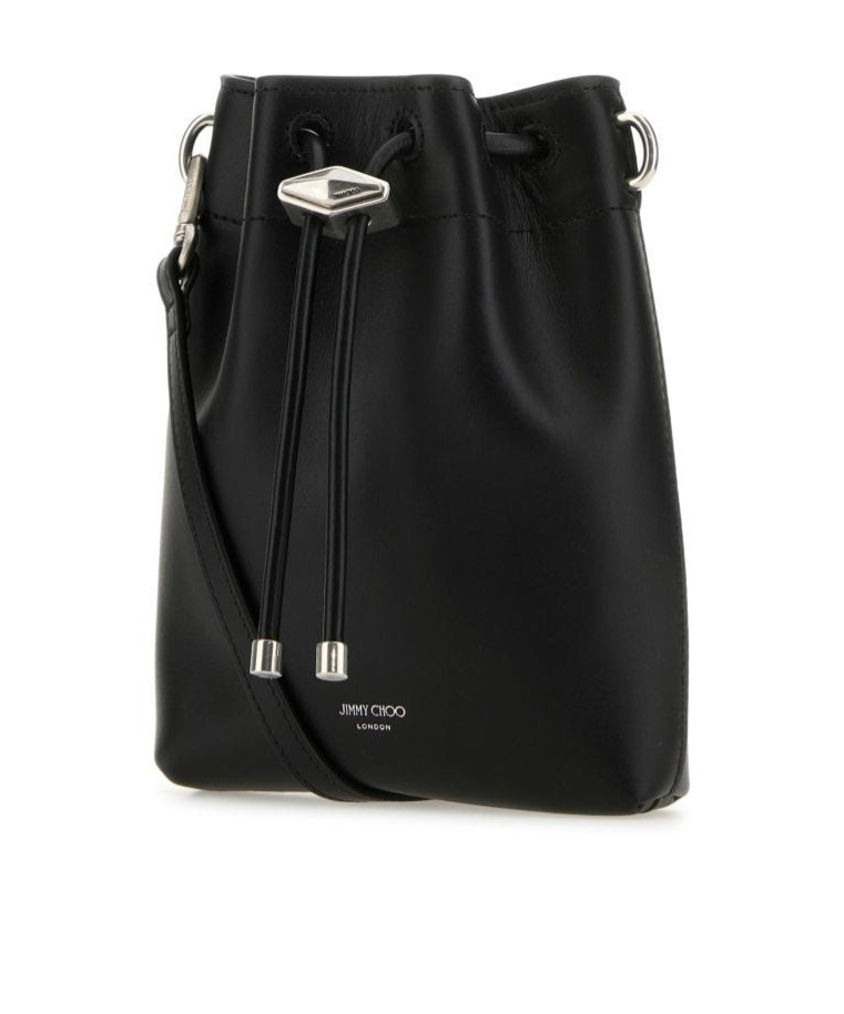 Jimmy Choo Logo Shoulder Bag In Black