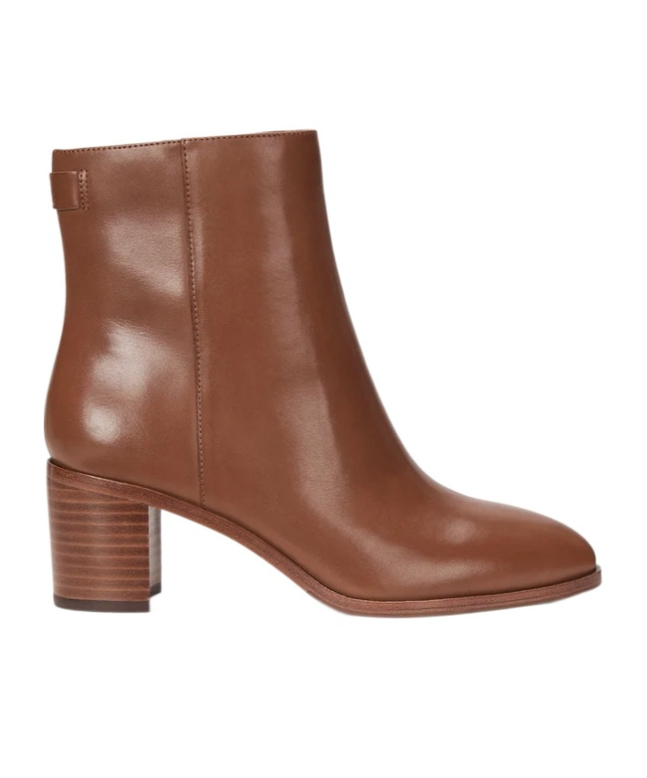 Ralph Lauren Round-head Short Boots In Brown