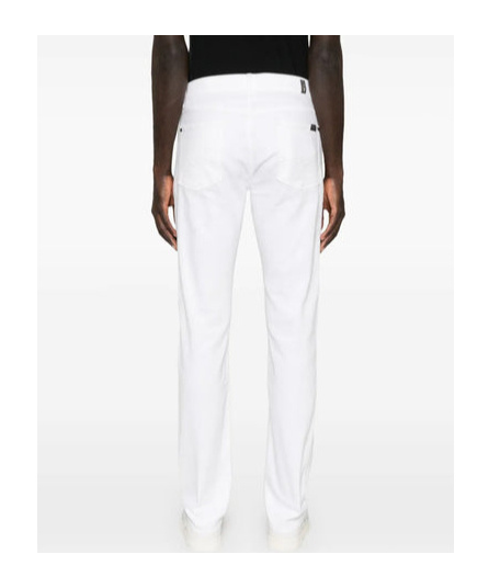 7 For All Mankind Slimmy Tapered Luxe Performance Jeans In White