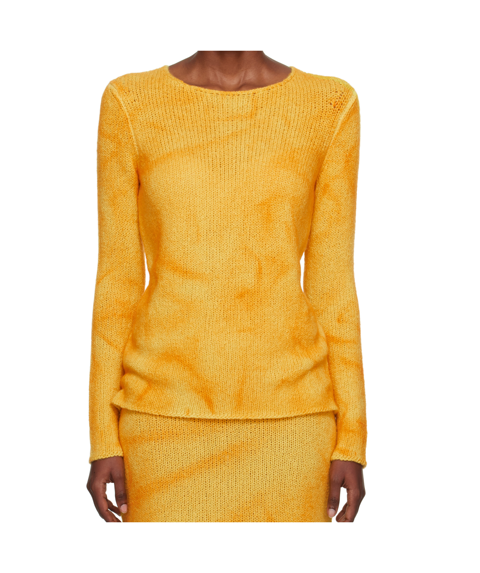 Gabriela Hearst Long Sleeve Sweater In Yellow
