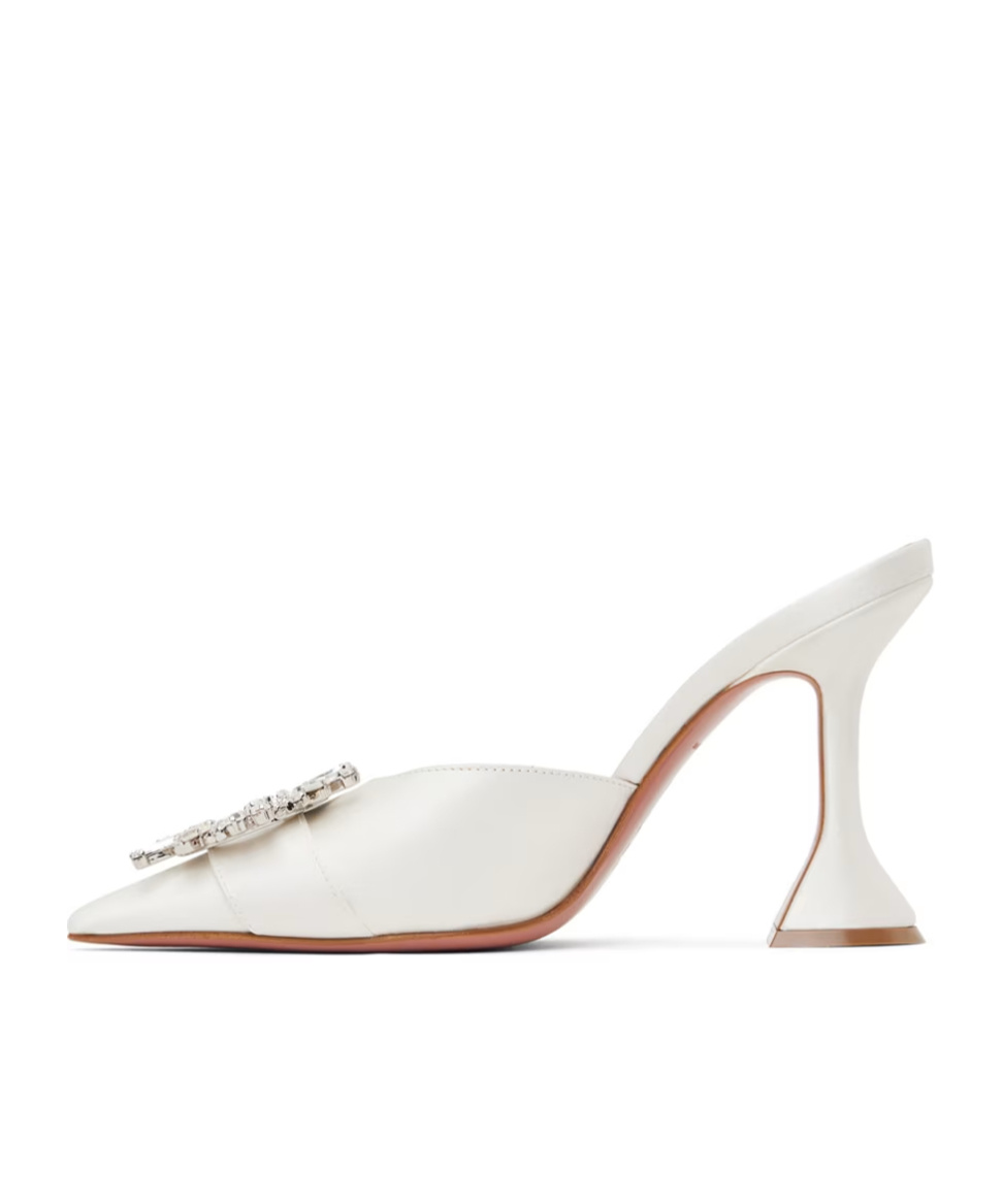 Amina Muaddi Begum High-heeled Sandals In White