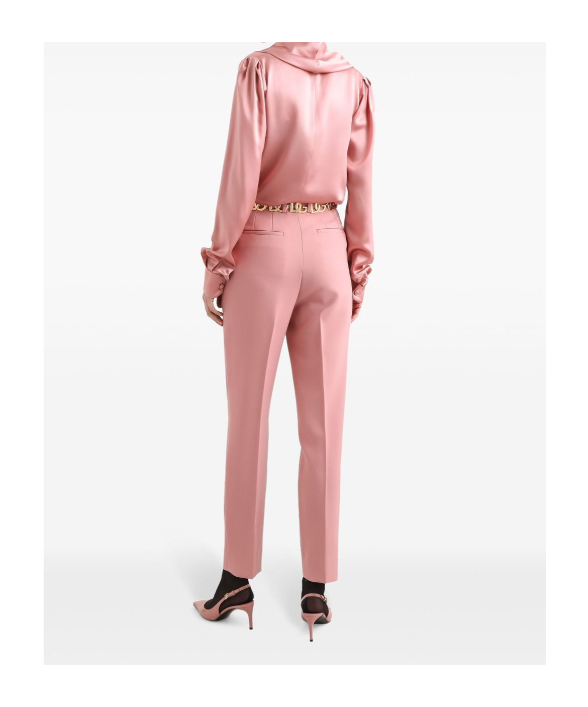 Shop Dolce & Gabbana Cowl-neck Blouse In Pink