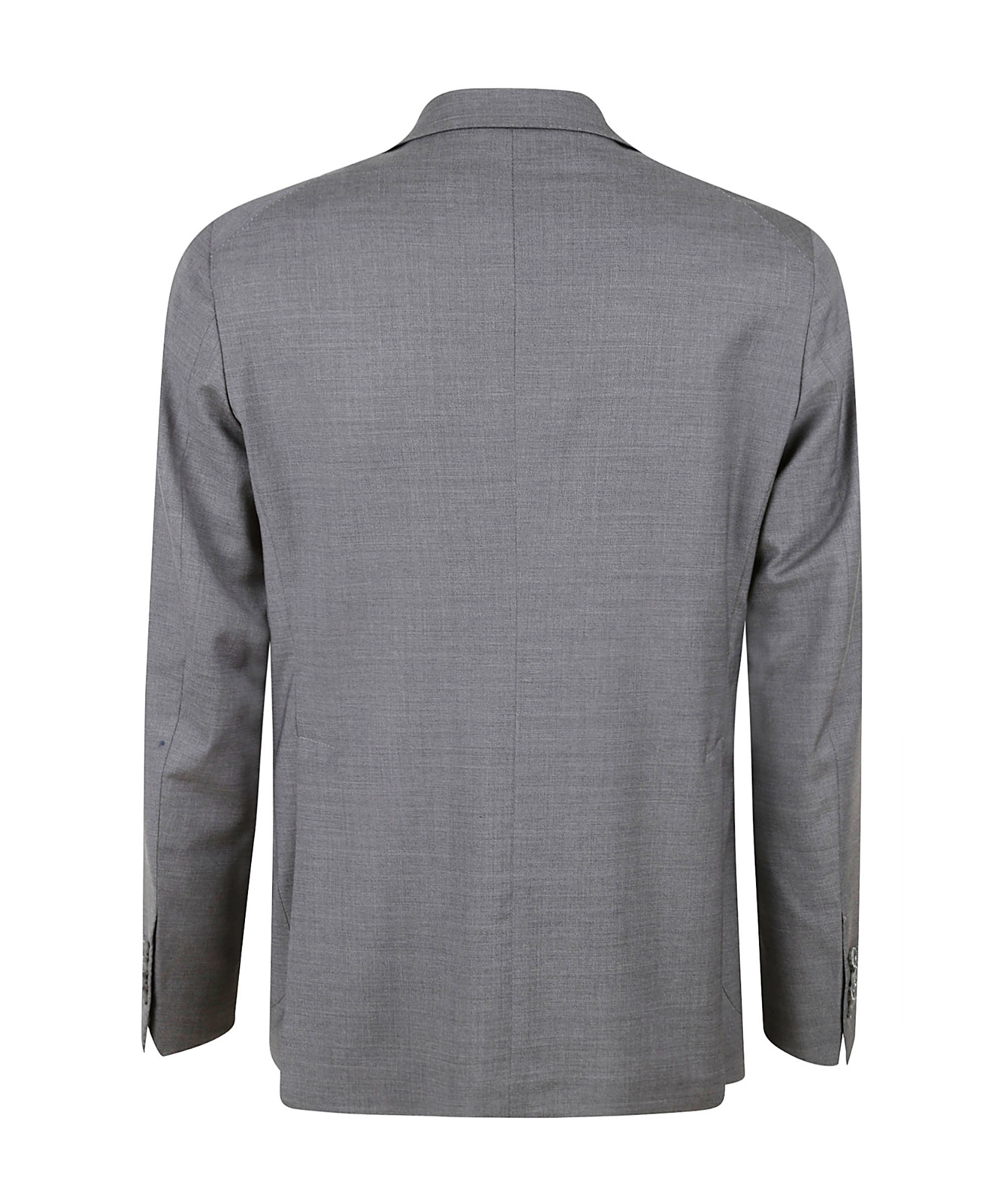 Tagliatore Long-sleeved Coat Belt Ring Trousers Suit In Gray