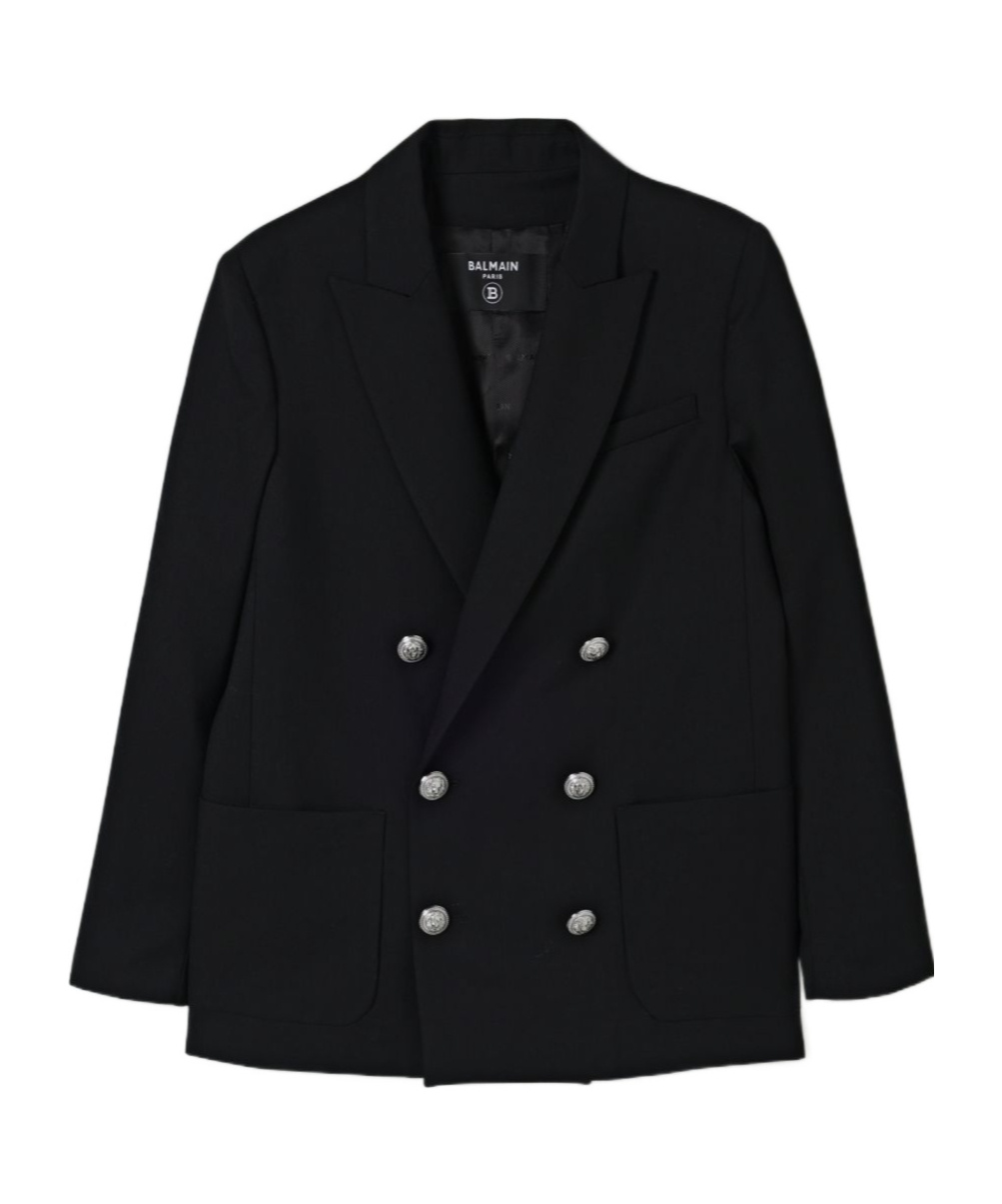Balmain Double-breasted Buttoned Blazer In Black