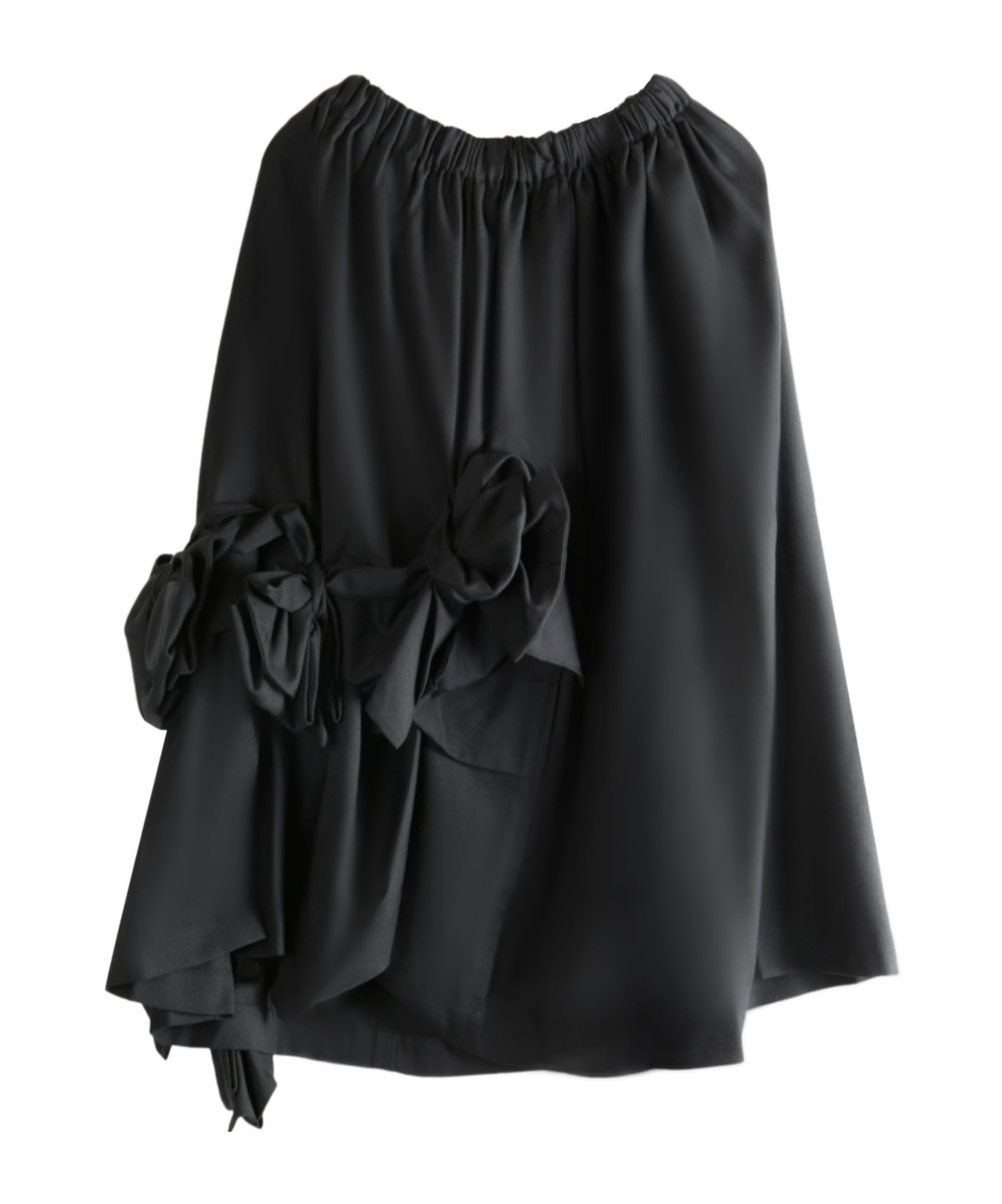 Comme Des Garçons Elastic Waist Skirt. In Black