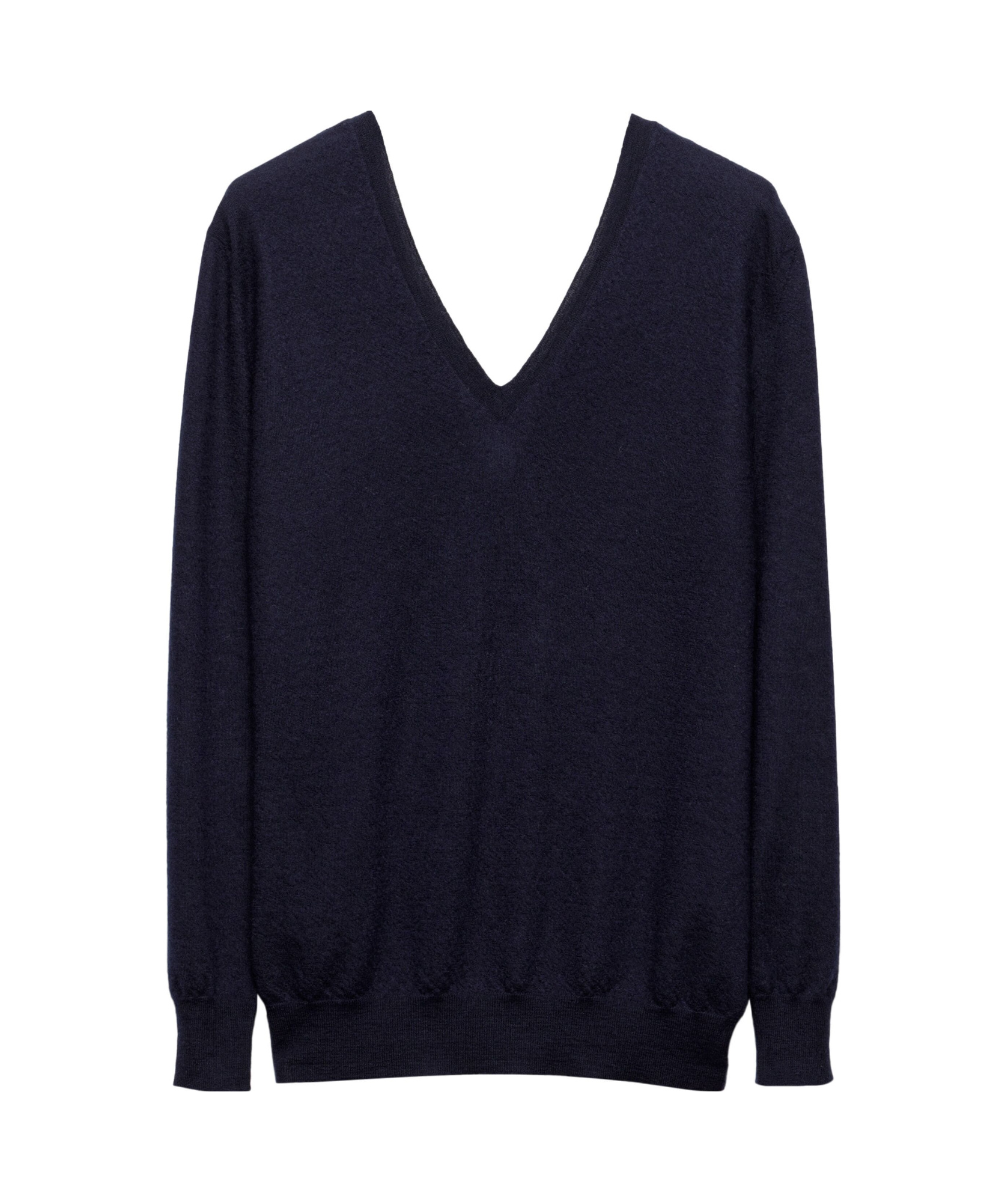 Prada V-neck Cashmere Jumper In Blue