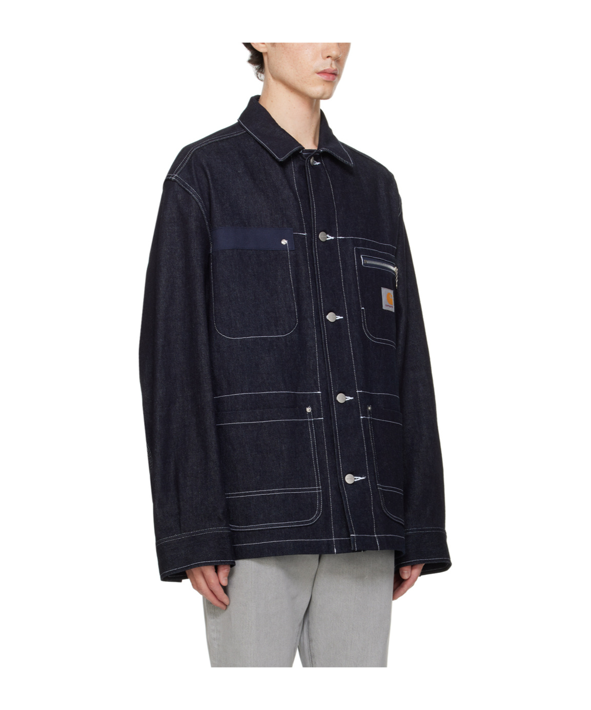 Junya Watanabe Indigo Carhartt Work In Progress Edition Denim Jacket In Black