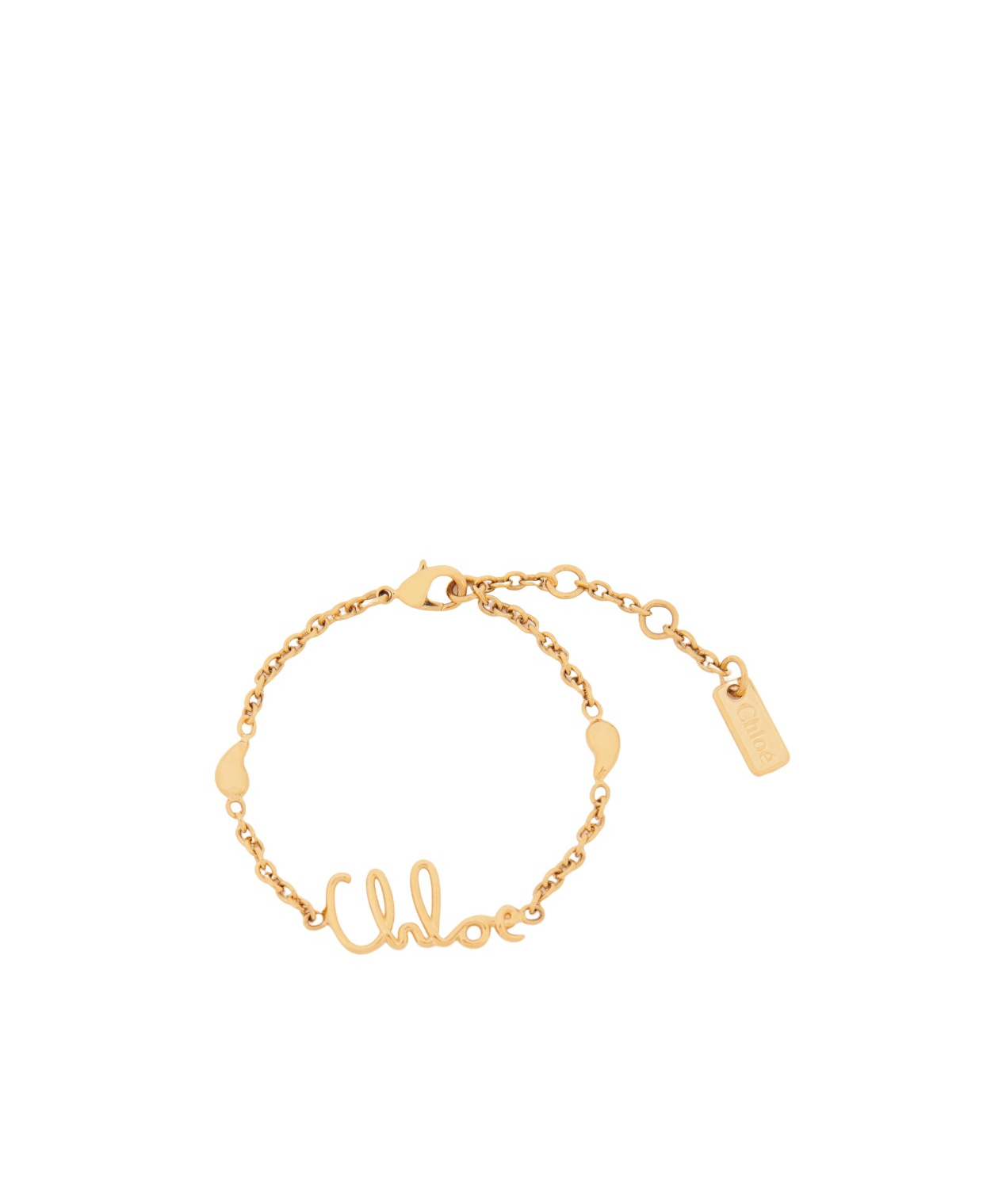 Chloé Iconic Brass Bracelet In Yellow