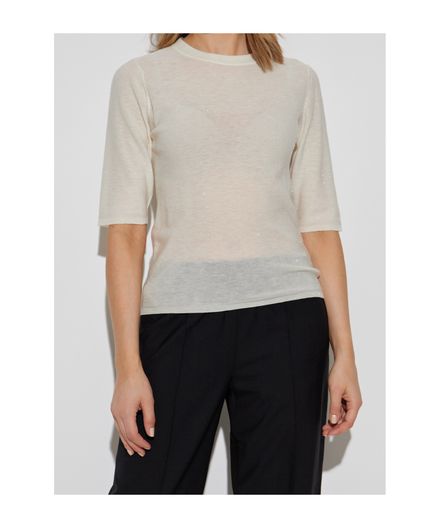Fabiana Filippi Fitted Cotton Top Ribbed Texture