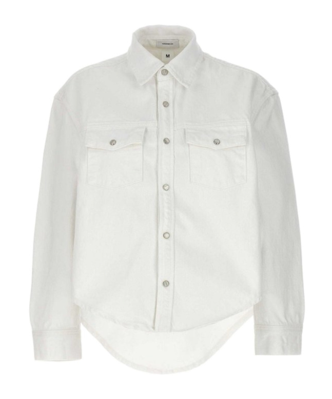 Wardrobe.nyc Denim Jacket With Chest Pockets In White