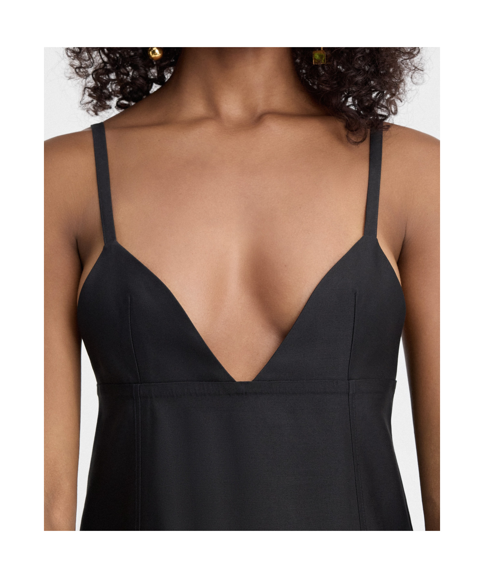 Jacquemus Sleeveless Wool Dress In Black