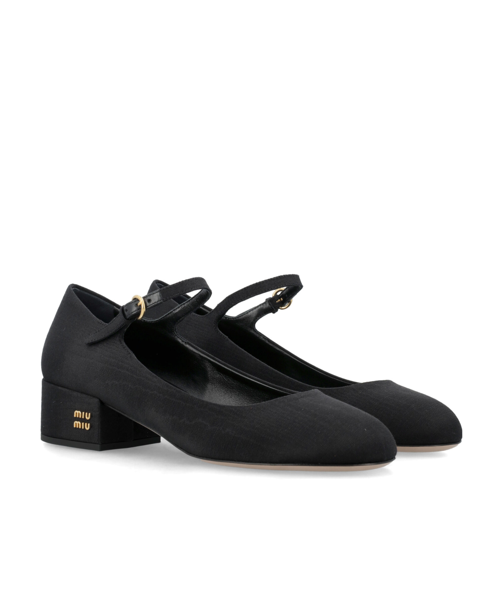 Miu Miu Logo High Heels In Black