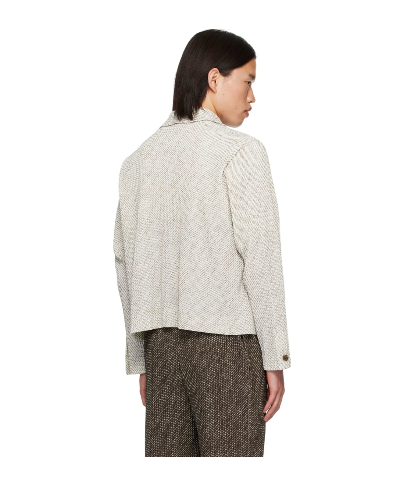 ISSEY MIYAKE DOUBLE-BREASTED BLAZER