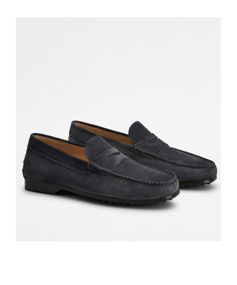 Tod's Gommino Suede Loafers In Black