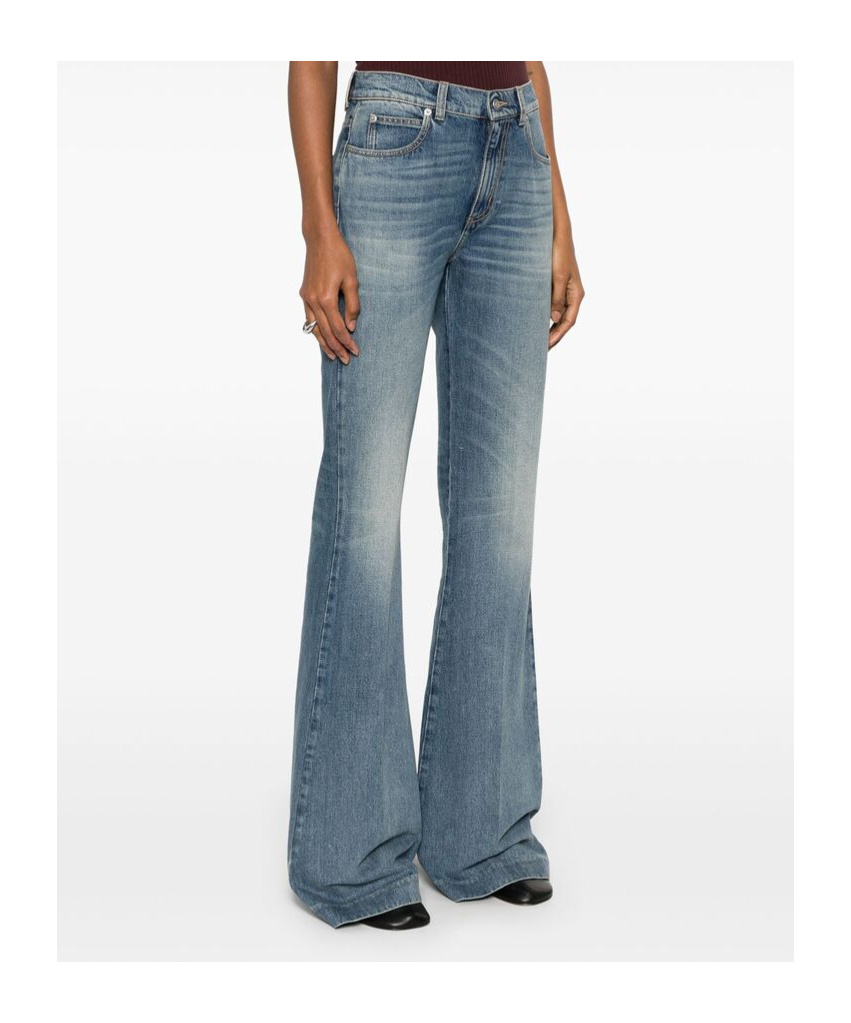 Alexander Mcqueen Mid-rise Flared Jeans In Gray