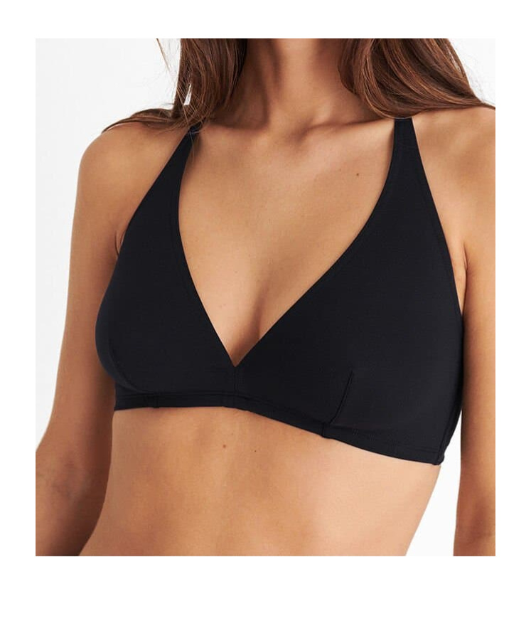Eres Gang Halterneck Tie Fastened Bikini Top In Black