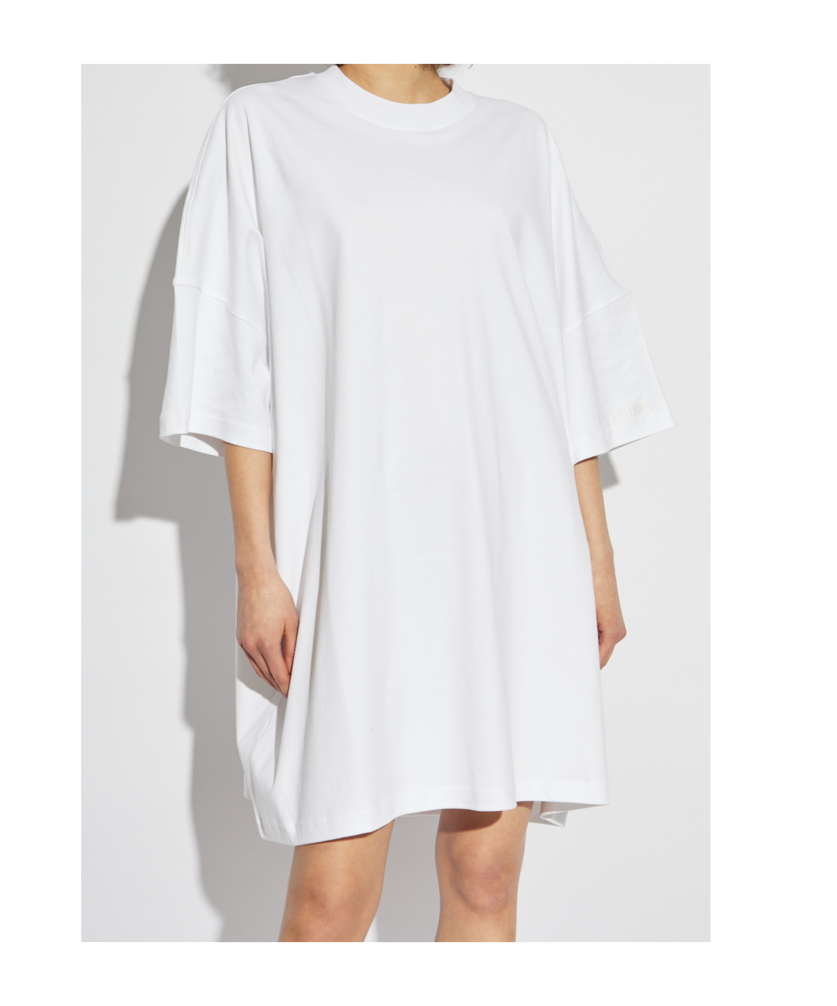 Moschino Short Sleeve Dress In White