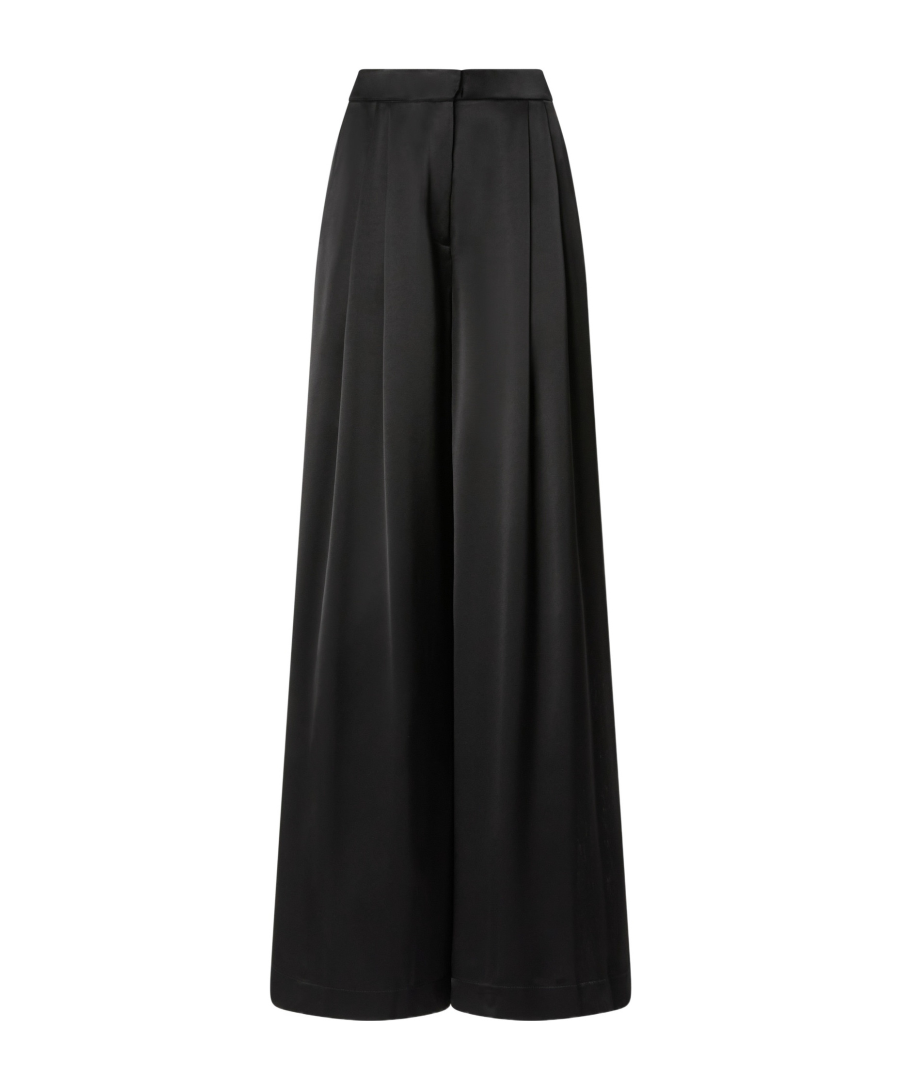 Pinko Wide-leg Trousers With Pleated Front In Black