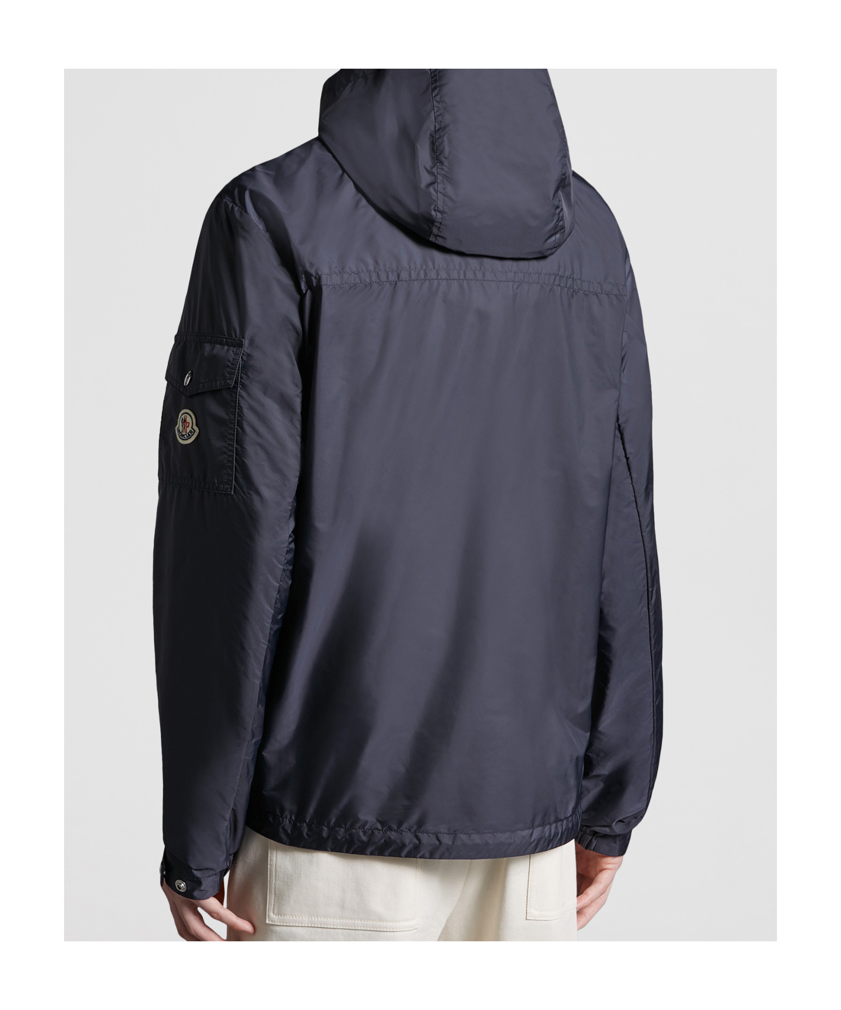 Shop Moncler Etiache Hooded Rain Jacket In Blue
