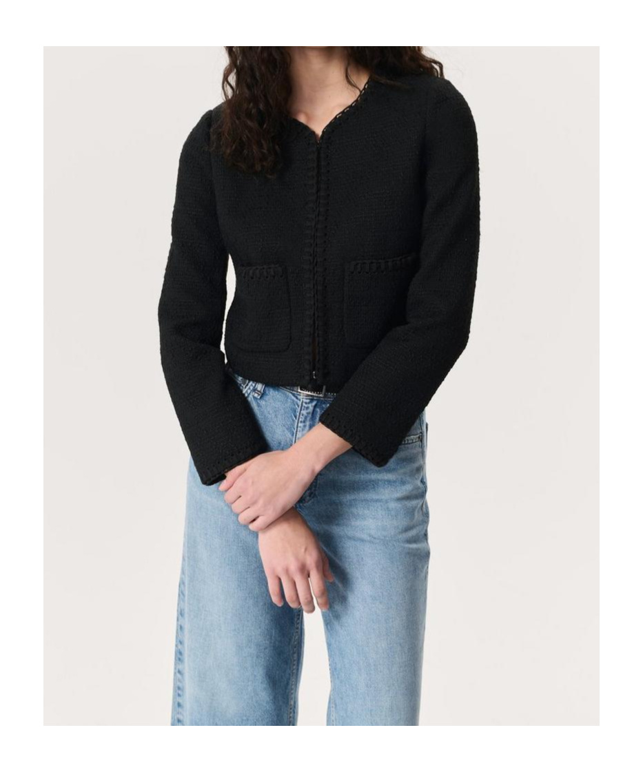 Rag & Bone Cheyenne Whipstitch-trimmed Tweed Lady Jacket