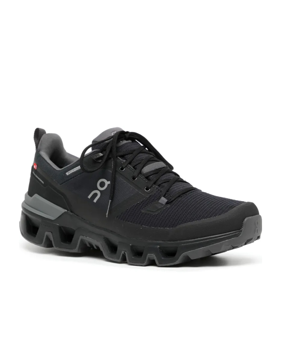 On Running Cloudwander Waterproof Hiking Sneakers In Black