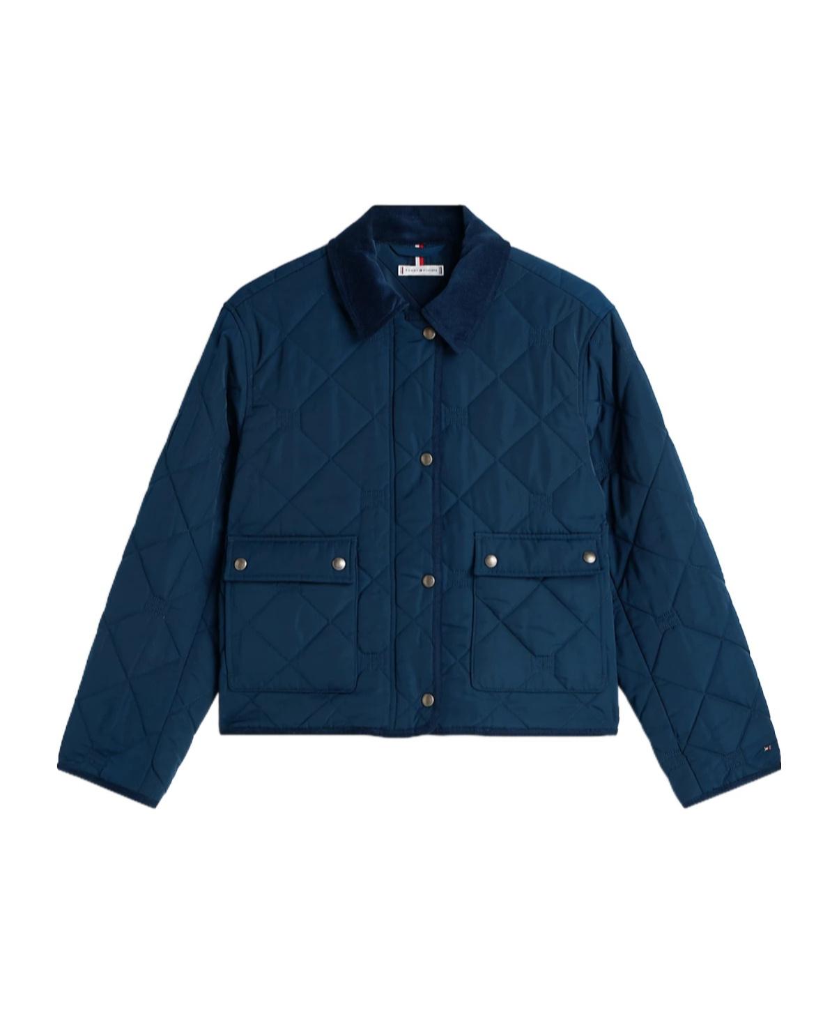 Tommy Hilfiger Padded Flag Quilted Water Repellent Jacket In Blue