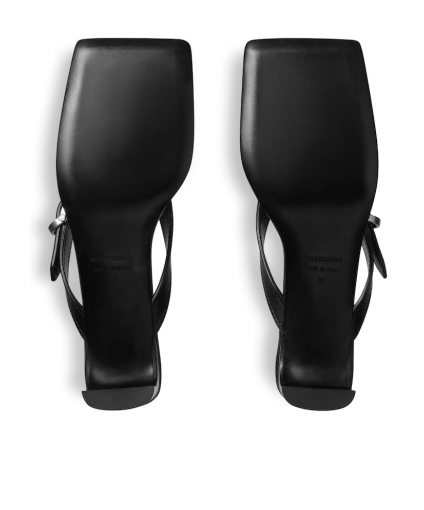 Balenciaga Bel Air Buckled Leather Sandals In Black