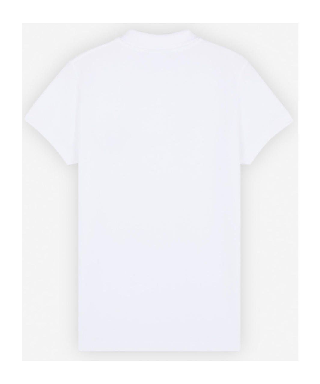 MAISON KITSUNÉ LOGO-EMBROIDERED COTTON POLO TOP
