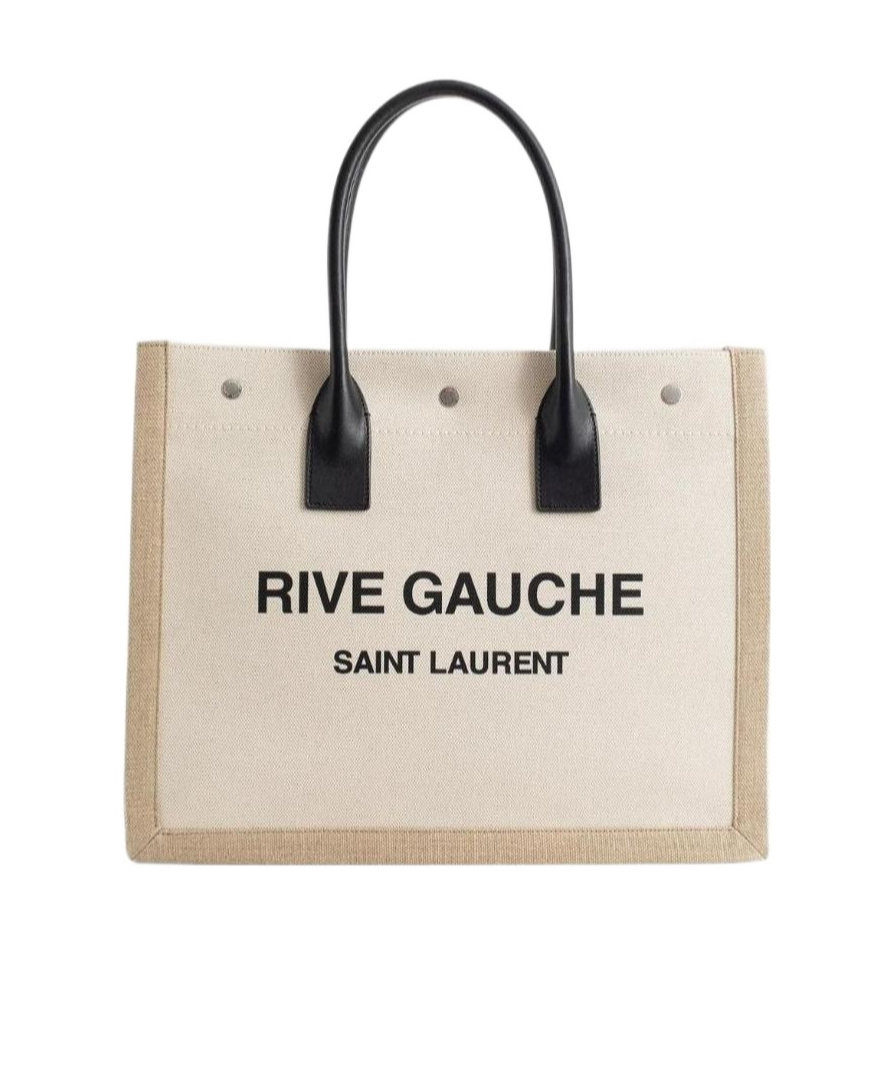 Saint Laurent Logo-print Tote-bag In Nude
