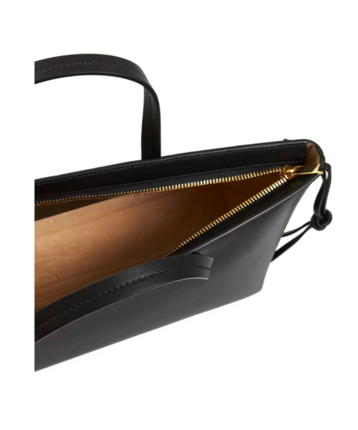 Jil Sander Double Handle Shoulder Bag In Black
