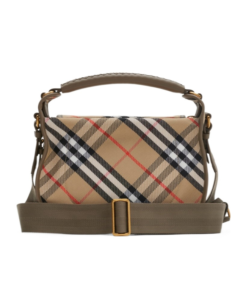 Shop Burberry Small B Clip Crossbody Bag In Multicolor