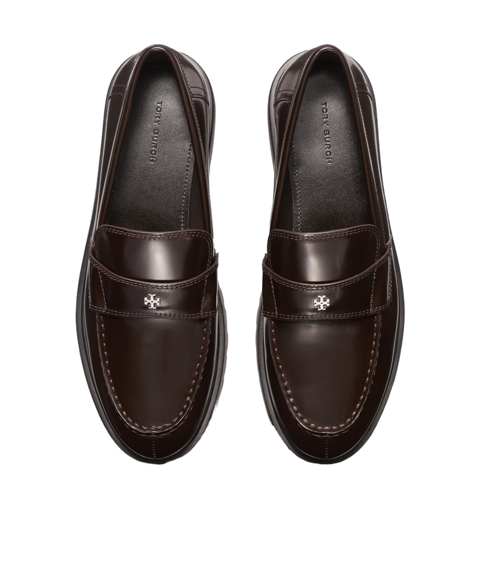 Tory Burch Penny Loafers In Brown