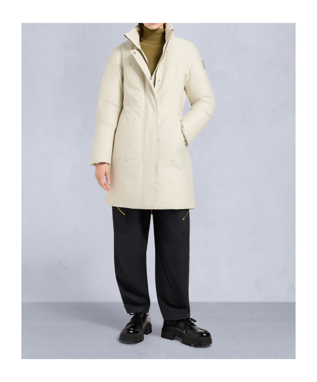 Moose Knuckles Stirling Parka Lds Outerwear In White