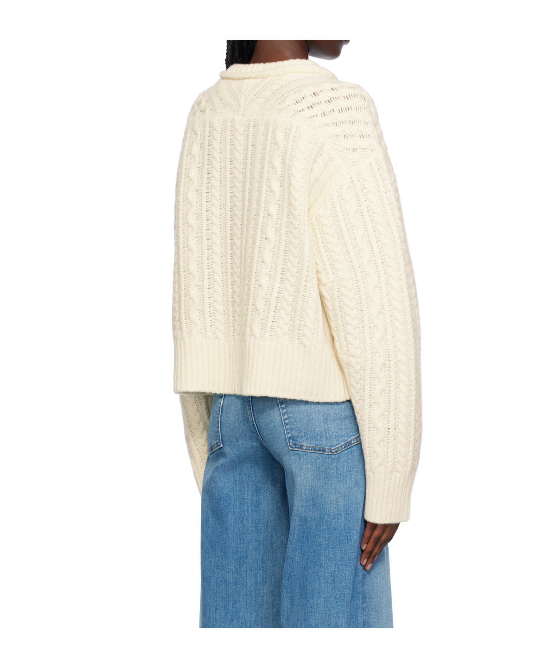 Re/done Cable-knit Wool Sweater In White