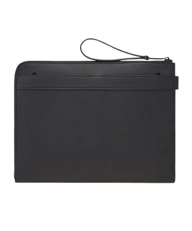 Shop Ferragamo Gancini-buckled Zip-up Clutch Bag In Black
