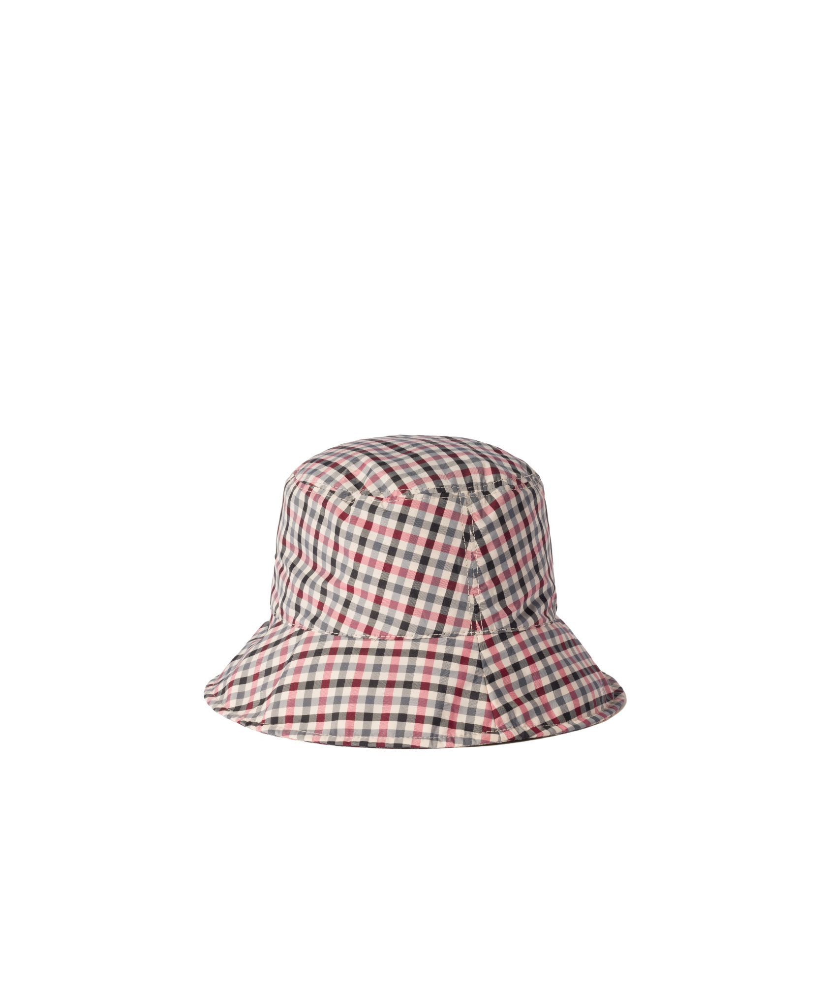 Miu Miu Vichy Hat With Pouch In Multicolor