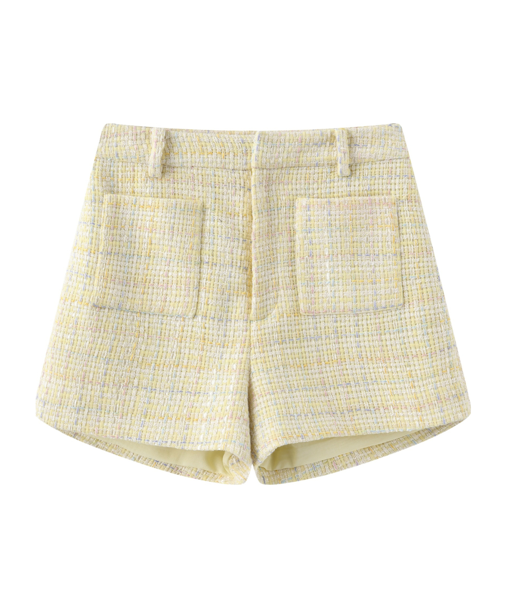 Marissa Chiara Belt Loop Shorts In Yellow