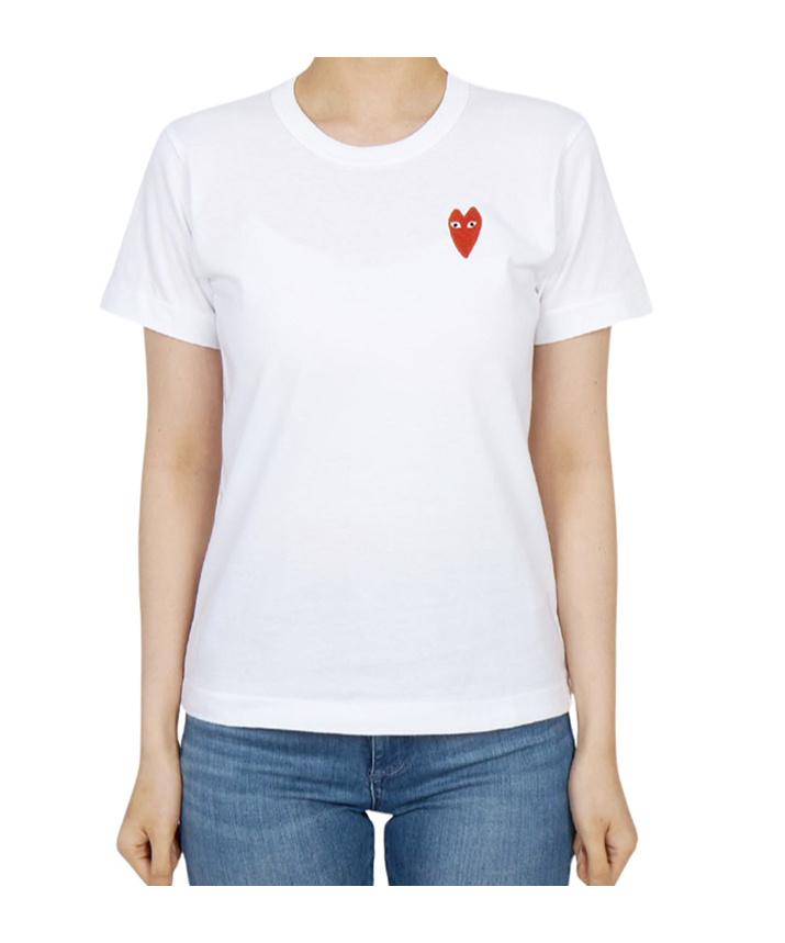 Comme Des Garçons Crew Neck T-shirt In White