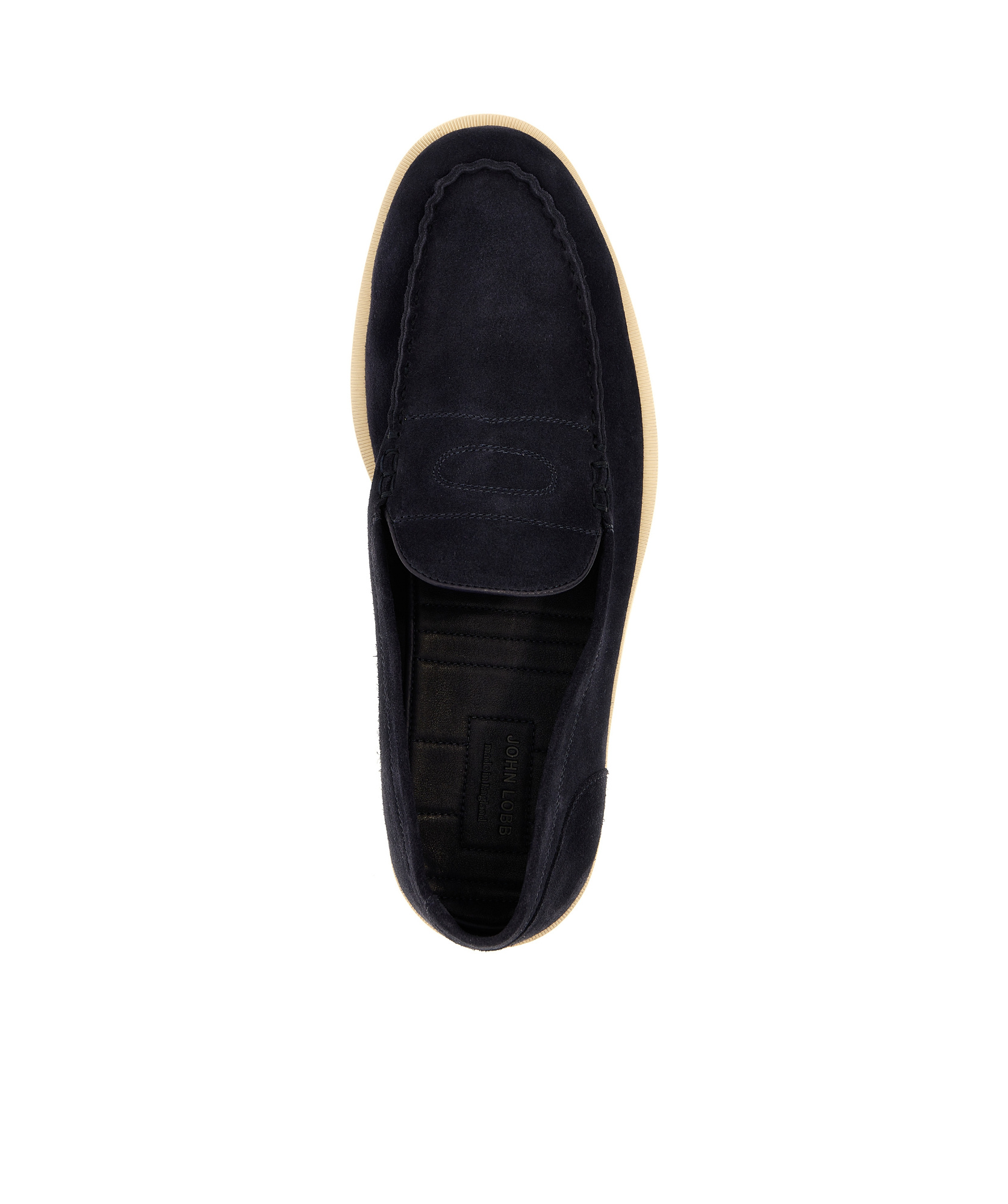 John Lobb Lopez Suede Loafers In Black