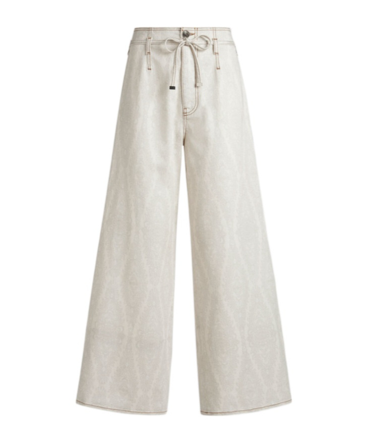 Etro Wide-leg Denim Jeans With High Waist In White