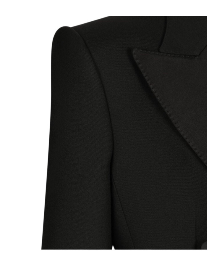Dolce & Gabbana Double-breasted Coat In Black