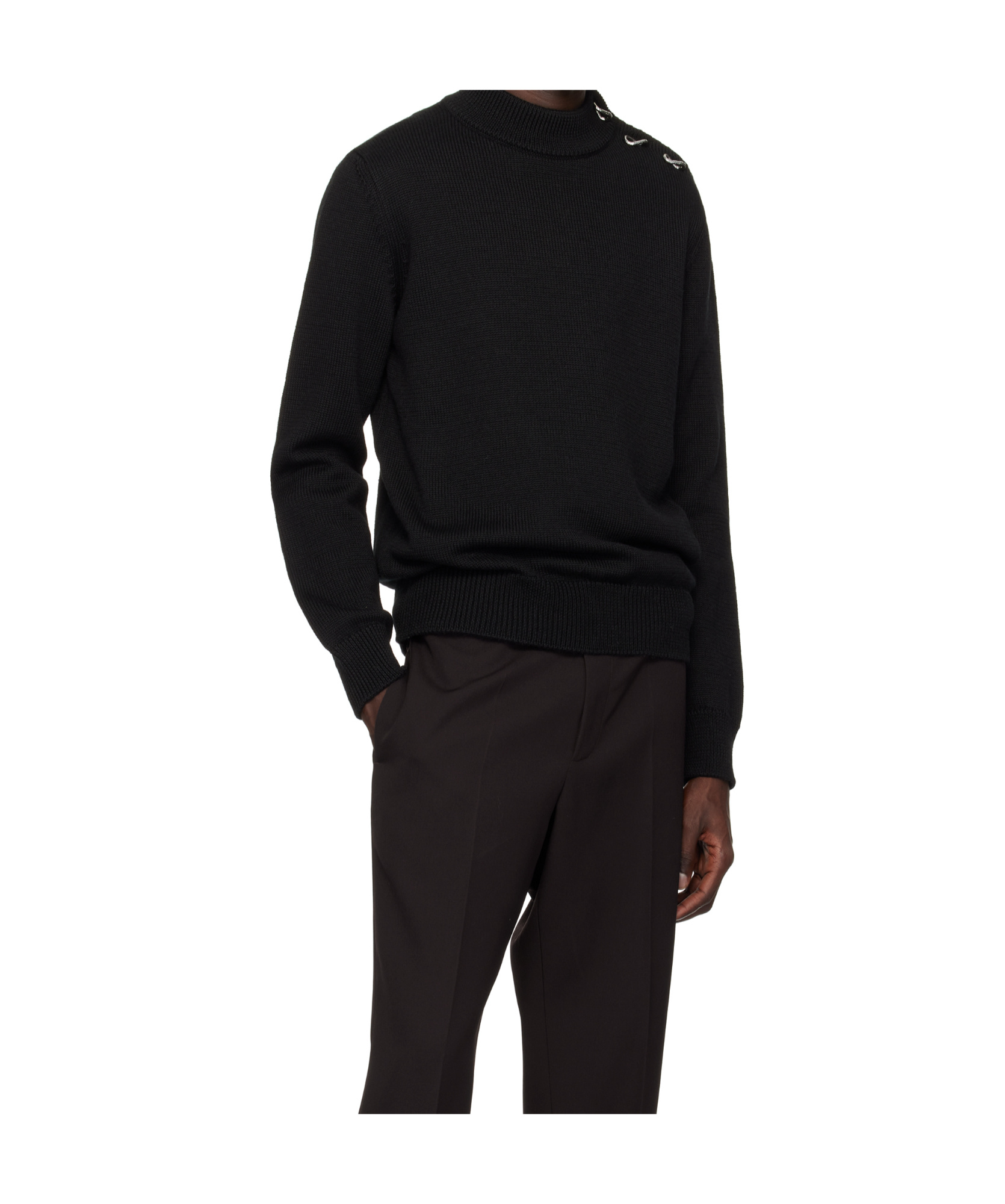 Jil Sander Long Sleeve Sweater In Black