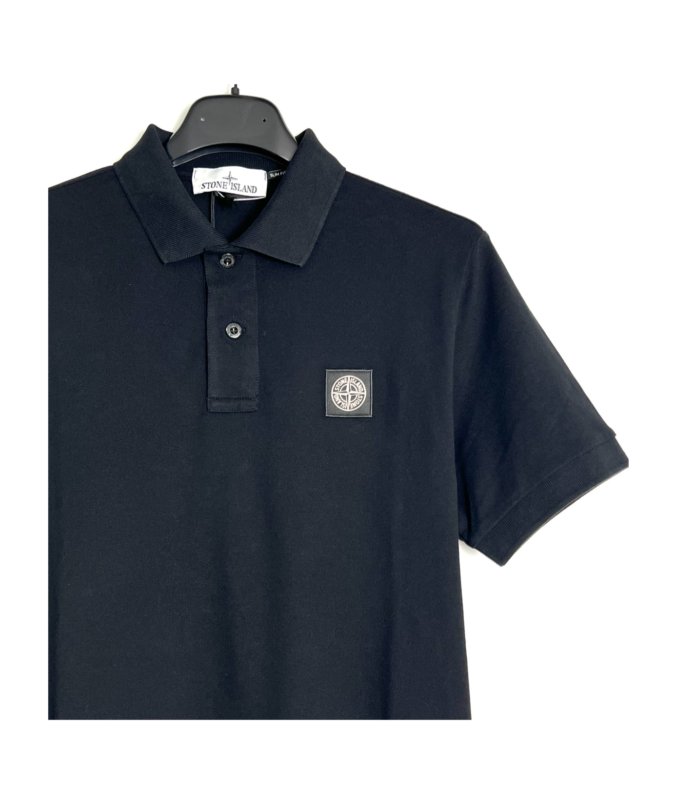 Stone Island Short-sleeved Polo Shirt In Black