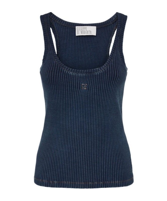 Giuseppe Di Morabito Ribbed Stretch Cotton Tank Top