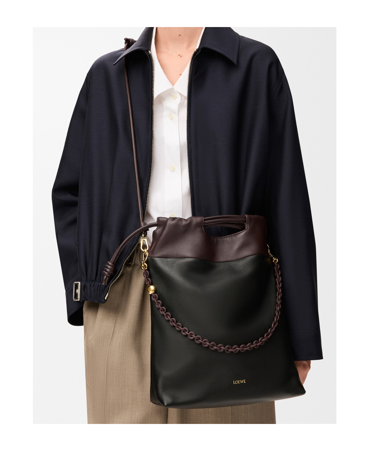Loewe Flamenco Purse Tote In Mellow Nappa Lambskin In Black