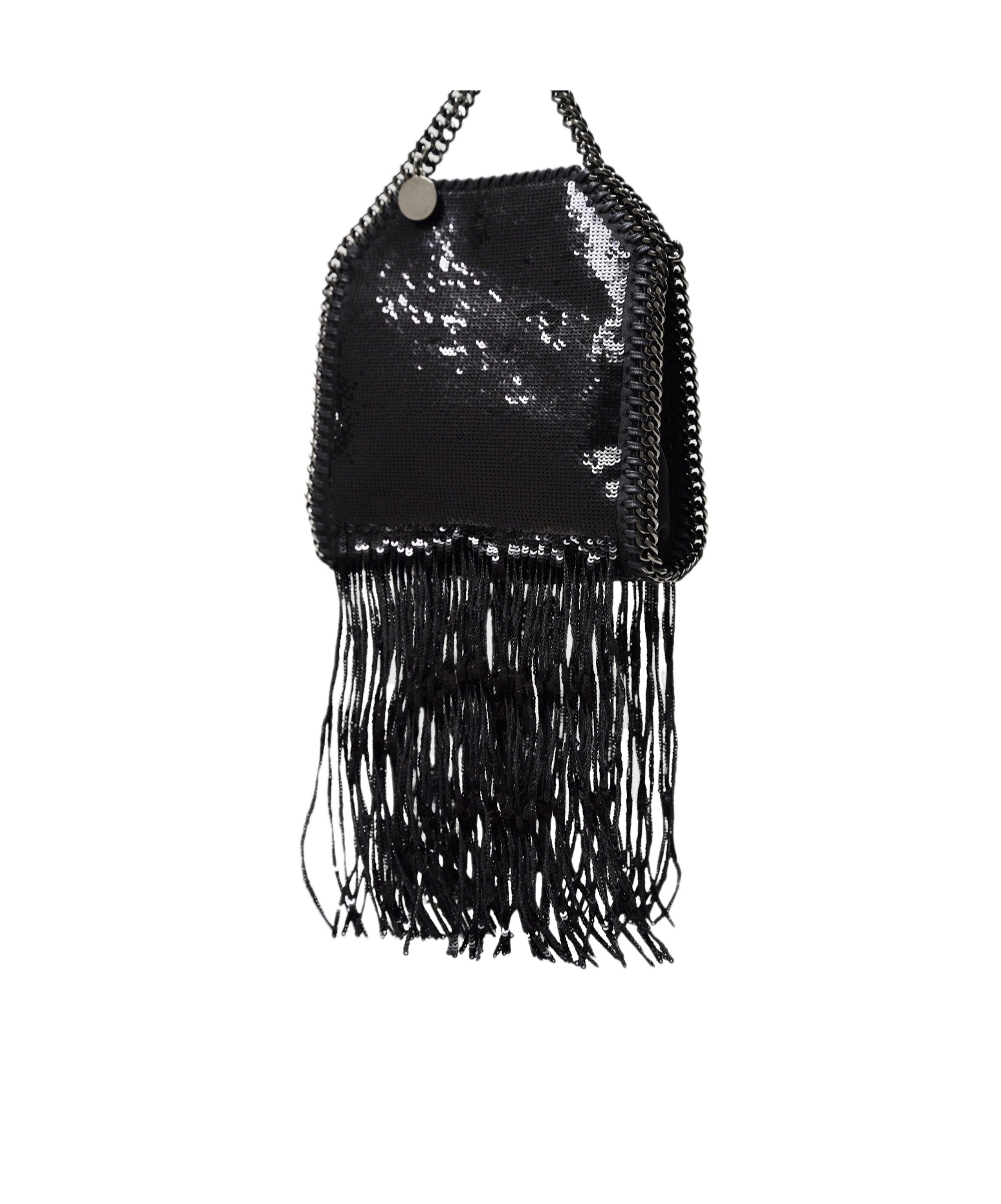 Stella Mccartney Limited-edition Falabella Sequin Fringe Tiny Tote Bag