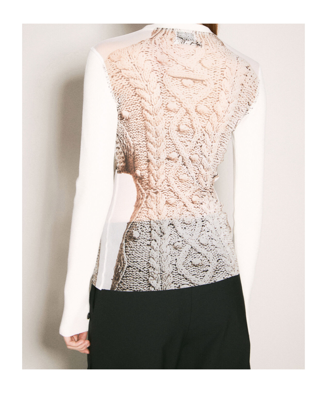 Shop Jean Paul Gaultier Madone Knitted Top In Black